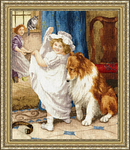 Вышивка ЧМ-083 Девочка и колли Вышивка ЧМ-083 Девочка и колли