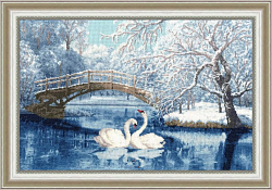 Вышивка ЛП-036 Белые лебеди Вышивка ЛП-036 Белые лебеди