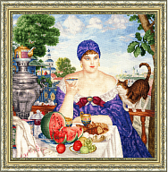 Вышивка МК-117 Купчиха за чаем. 1918