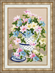 Вышивка ЛЦ-052 Нежные клематисы