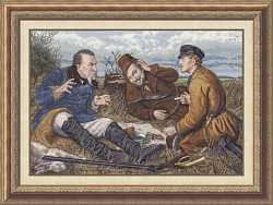 Вышивка ПФ-011 Охотники на привале